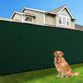 AMAGABELI front view of dark green privacy screen showing full panel and fit benefits