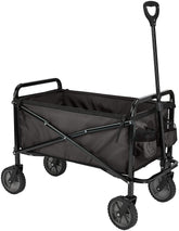 Amazon Basics front view of wagon showing cargo area and wheels for easy hauling
