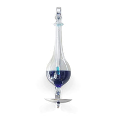 Ambient Weather B1025C front view showing full 13-inch hand-blown barometer and bracket for decorative monitoring
