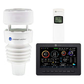 Ambient Weather WS-4000 front display showing live weather readings and easy readout benefit