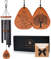 AMBOBE front view of wind chime in box showing ready-to-gift presentation