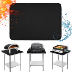 Amerbro front view of mat showing full 31x24 inch protector and fit benefits