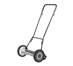 American Lawn Mower Company front view showing compact 18-inch mower for easy storage