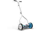 American Lawn Mower Company front view showing compact mower and neat cut benefit