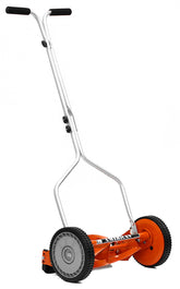 American Lawn Mower Company front view showing red frame and clean cut benefit