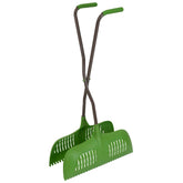 AMES leaf grabber front view showing dual blades for faster cleanup