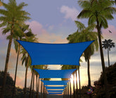 Amgo rectangle shade front view showing clean coverage and UV protection