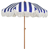 AMMSUN front view of boho fringe umbrella providing stylish shade