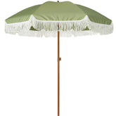 AMMSUN front view open sage green umbrella providing ample shade