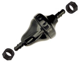 Amptyhub backup valve kit front view showing mounting points and fit benefit
