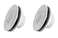 Amptyhub front view of threaded inlet strainer kit showing parts and easy fit