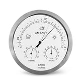AMTAST front dial view showing barometer thermometer and hygrometer for easy readings