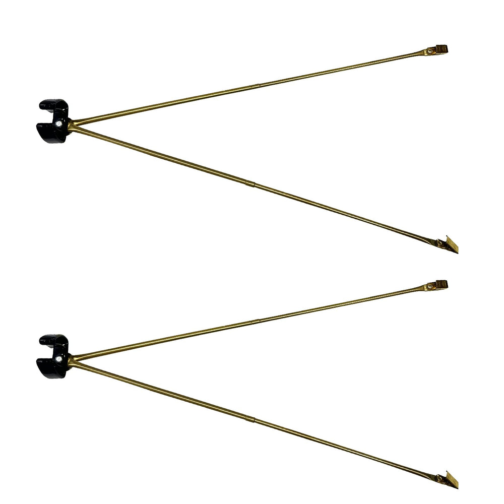 AMZFLAG front view of gold spreaders showing polished finish and balanced display