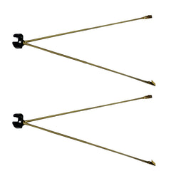 AMZFLAG front view of gold spreaders showing polished finish and balanced display
