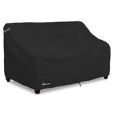 ANartcle front view of 3-seater cover protecting sofa, shows full protection