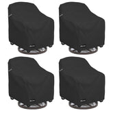ANartcle front view of four covers protecting chairs, shows coordinated protection