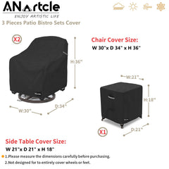 ANartcle side table cover detail showing snug fit and weather protection