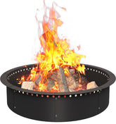 AnBaiMei front view of fire ring showing sturdy construction and cleaner flames
