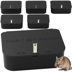 Anblak front view of bait station showing secure lid and compact profile for safe placement