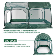 ANC POP side door connected to coop showing seamless integration benefit
