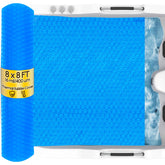 Angooni front view of 8x8FT blanket showing size and packaging, durable protection
