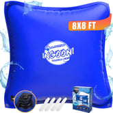 Angooni front view of 8x8 pool pillow showing durable shape and protection benefits