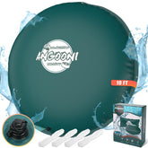 Angooni front view of green 10-foot pool pillow showing durable lift benefit