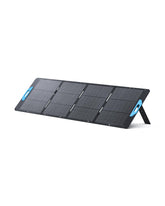 Anker SOLIX PS200 front panel showing full solar surface and branding benefit fast charging