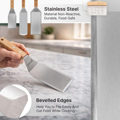 Anmarko close-up of stainless steel blade highlighting durable thin edge for easy sliding