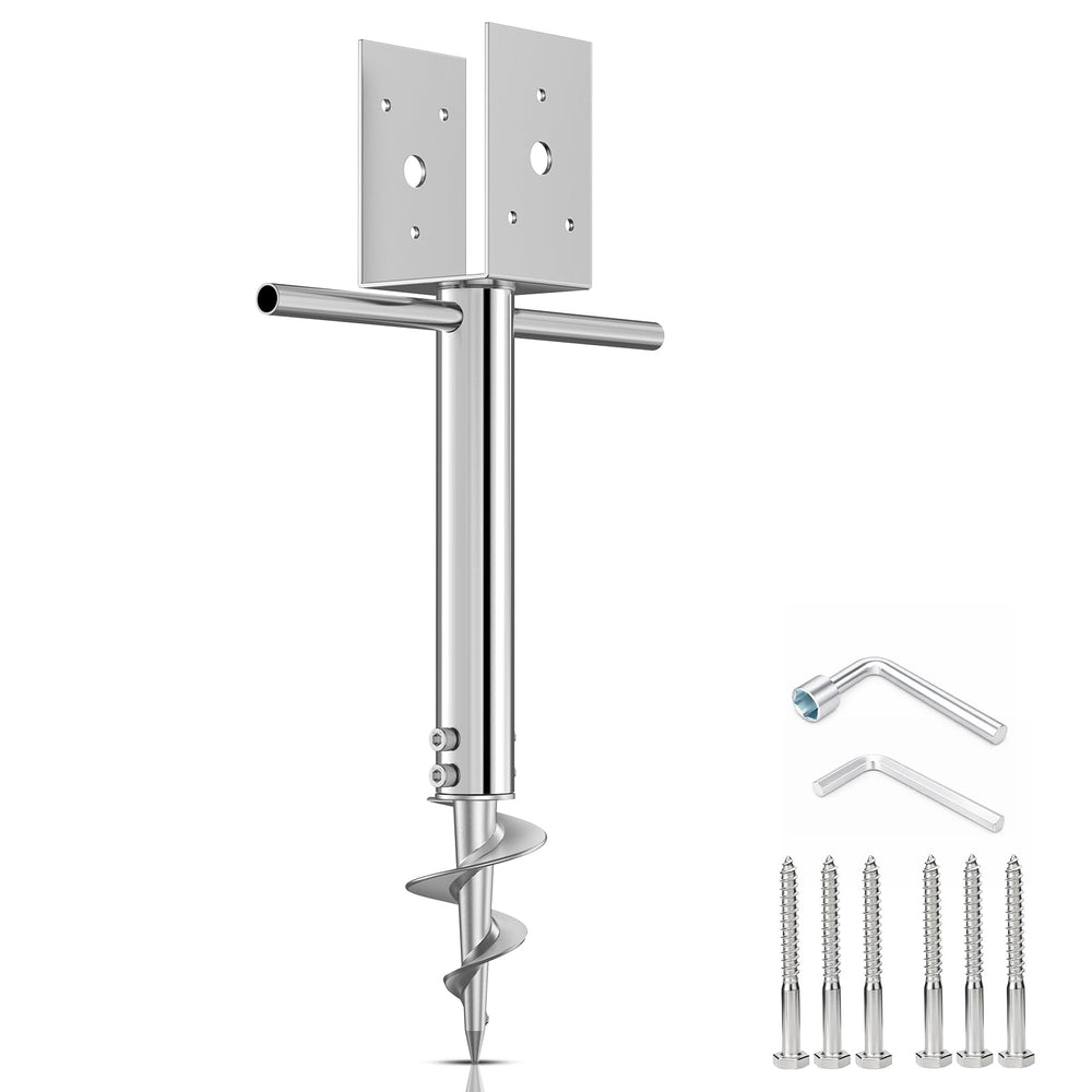Anmentol front view post holder showing durable stainless sleeve and fit benefit