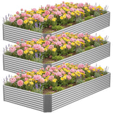 Annzoe galvanized front view showing sturdy planter and spacious planting area