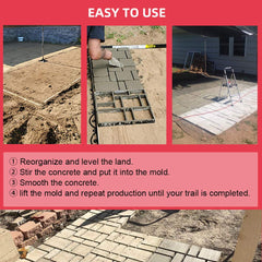 Anothera demolded stepping stones laid on ground showing finished pavers and cohesive look