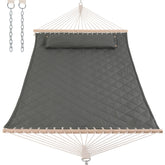 ANOW front view full hammock showing spreader bars and bed for comfortable lounging