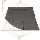 ANOW hammock front view showing full two-person bed and cushion comfort