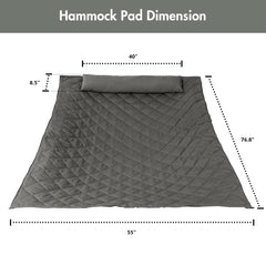 ANOW hammock pad pillow profile displaying elongated neck support benefit