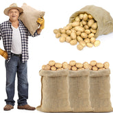 ANPHSIN front view of four burlap bags showing size and packaging benefit breathability