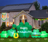 anroog front view of shamrock inflatable creating bold curb appeal