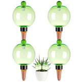 Ansberta front view of four 17oz watering globes showing packaging and green color benefits quick hydration