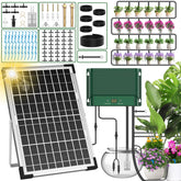 AnseTo solar panel and timer front view showing durable outdoors setup