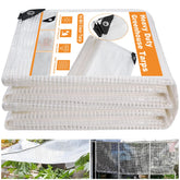 Ansgery front view of clear greenhouse cover showing full transparency and protection