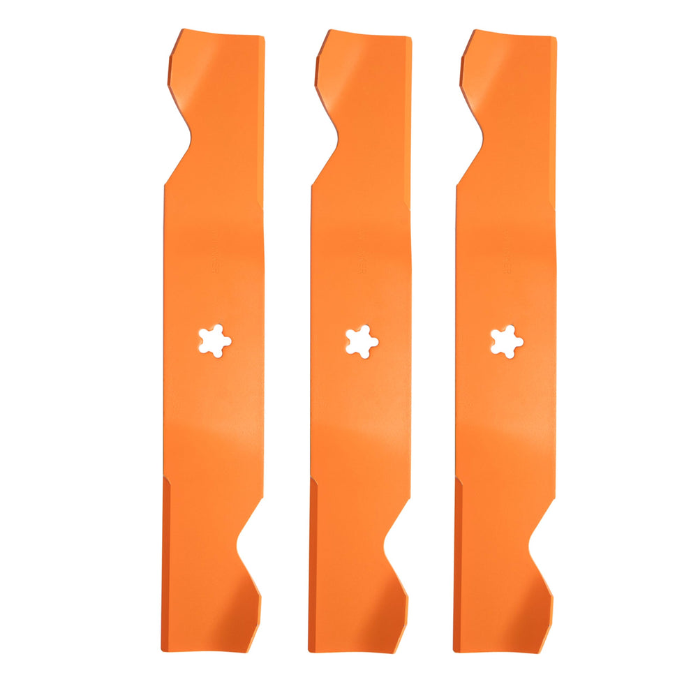 Antanker front view of three-blade pack showing fit and label benefits