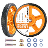 Antanker front view showing two replacement mower wheels and improved stability