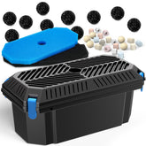 antfraer front view of filter box showing compact durable case and intake cover benefit pump protection