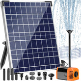 antfraer solar panel and pump front view showing compact setup and easy placement