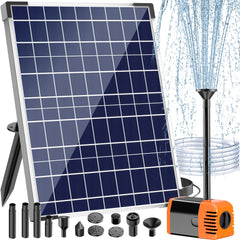 antfraer solar panel and pump front view showing compact setup and easy placement
