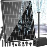 antfraer solar pump front view showing pump body and cable, highlights easy setup