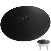 Anyerosa front view of 28-inch fire pit lid shows full coverage and protection