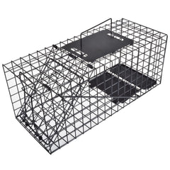 Anyhall front view of fully assembled cage trap showing secure door and finish