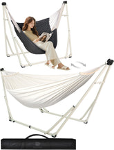 ANYOO front view of assembled stand showing stable frame and quick setup benefit