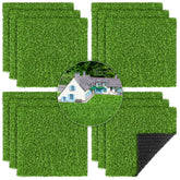 Aodaer front view of 12-pack grass squares showing neat compact packaging and instant greenery